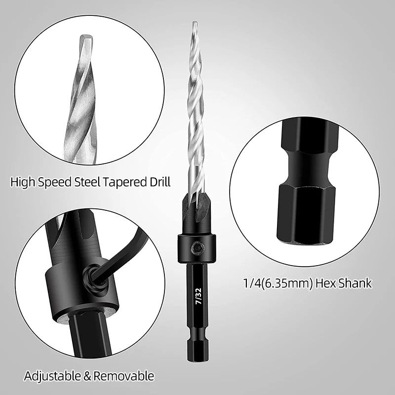 High Speed Steel Hex Shank Taper Drill Counter