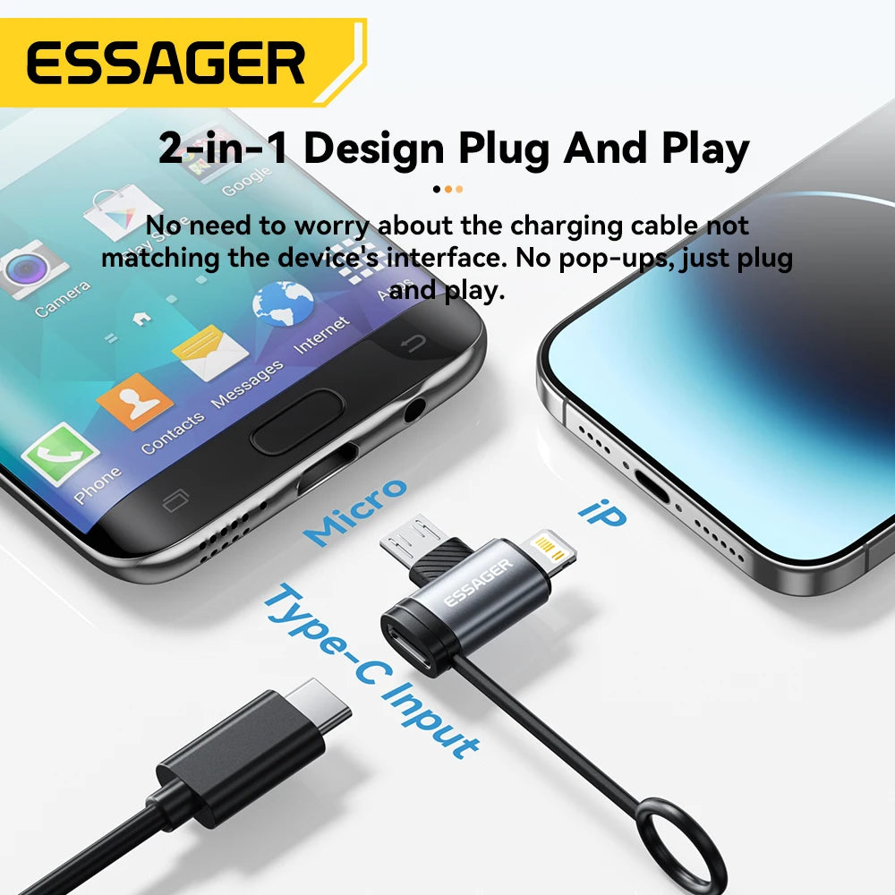 ESSAGER USB-C Female Adapter Converter for iPhone