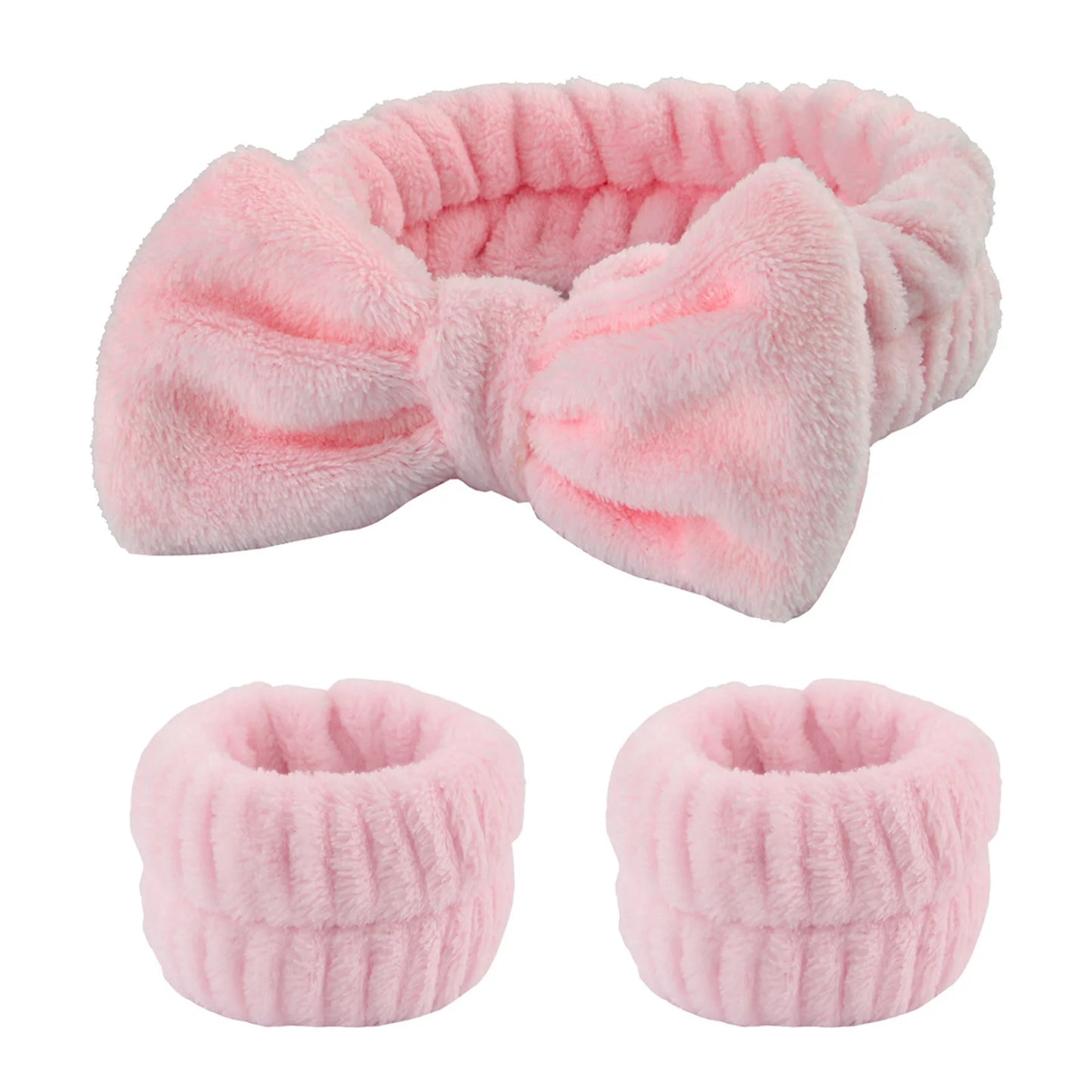 3Pcs/Set Face Wash Headband With Wrist Bands