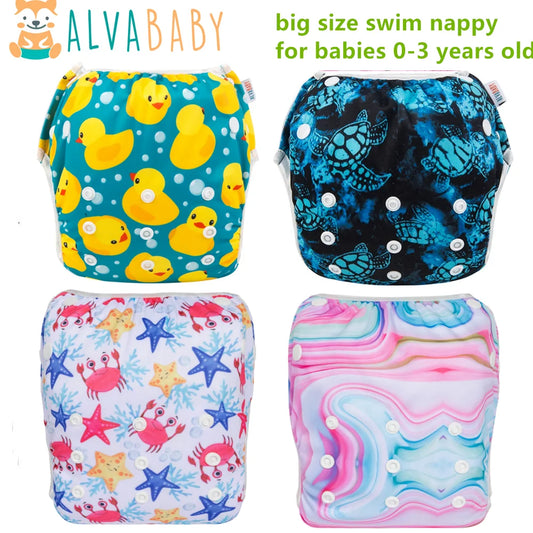 Alvababy Swim Reusable Diaper Nappy for Babies 0-3 years Old