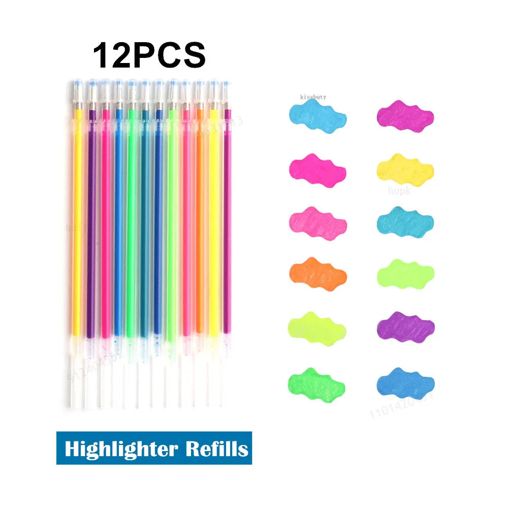 12Pcs/Set Glitter Gel Pen Set