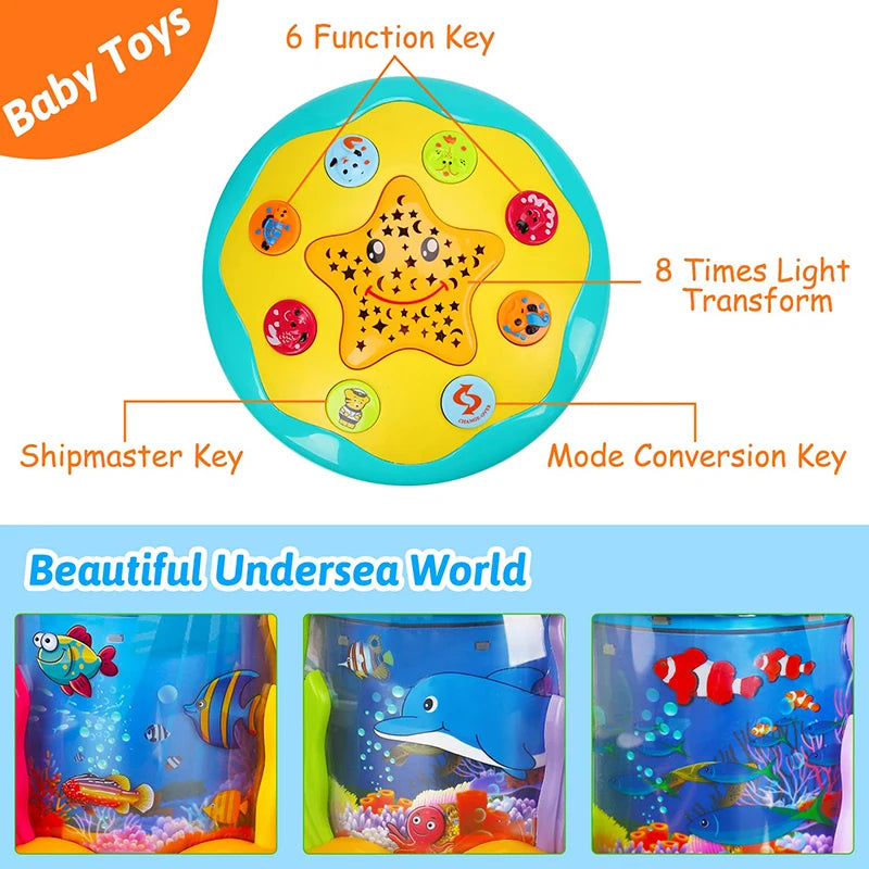 1-3 Years Babies Ocean Light Rotary Projector Musical Toy