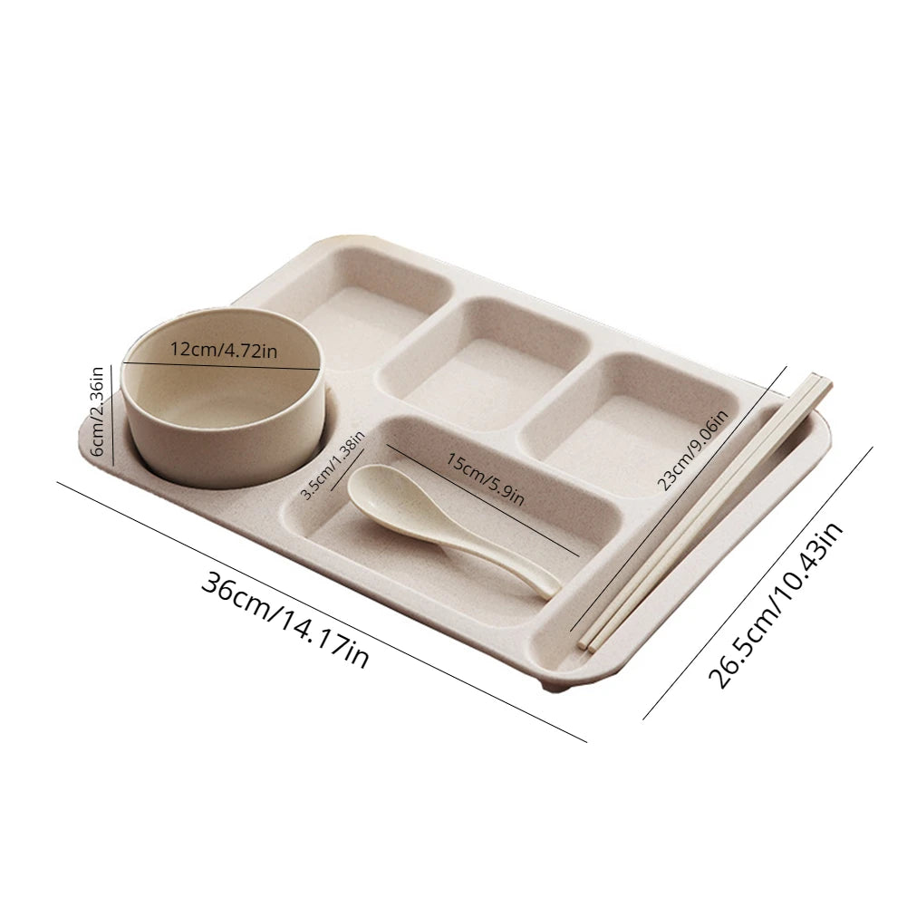 1Set Student Meal Plate