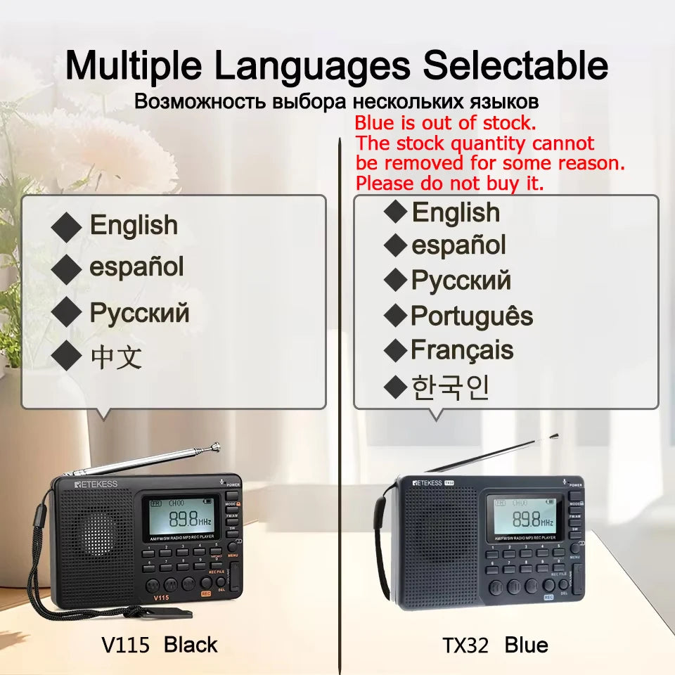 Retekess V115 Radio FM