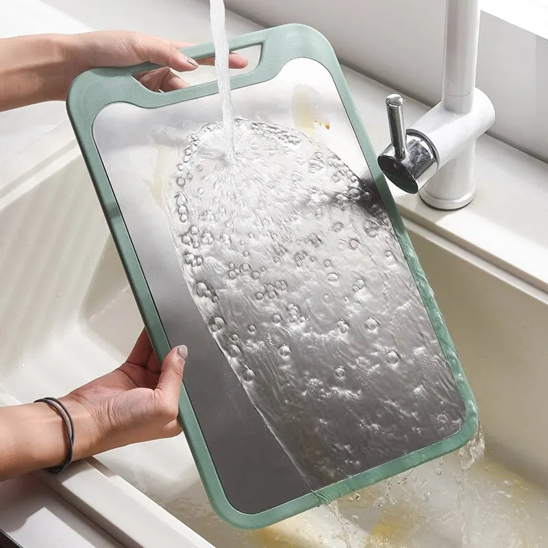 Double-sided Stainless Steel Plastic Cutting Board