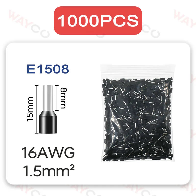 1000Pcs Terminals Electrical Wire Cable Connectors
