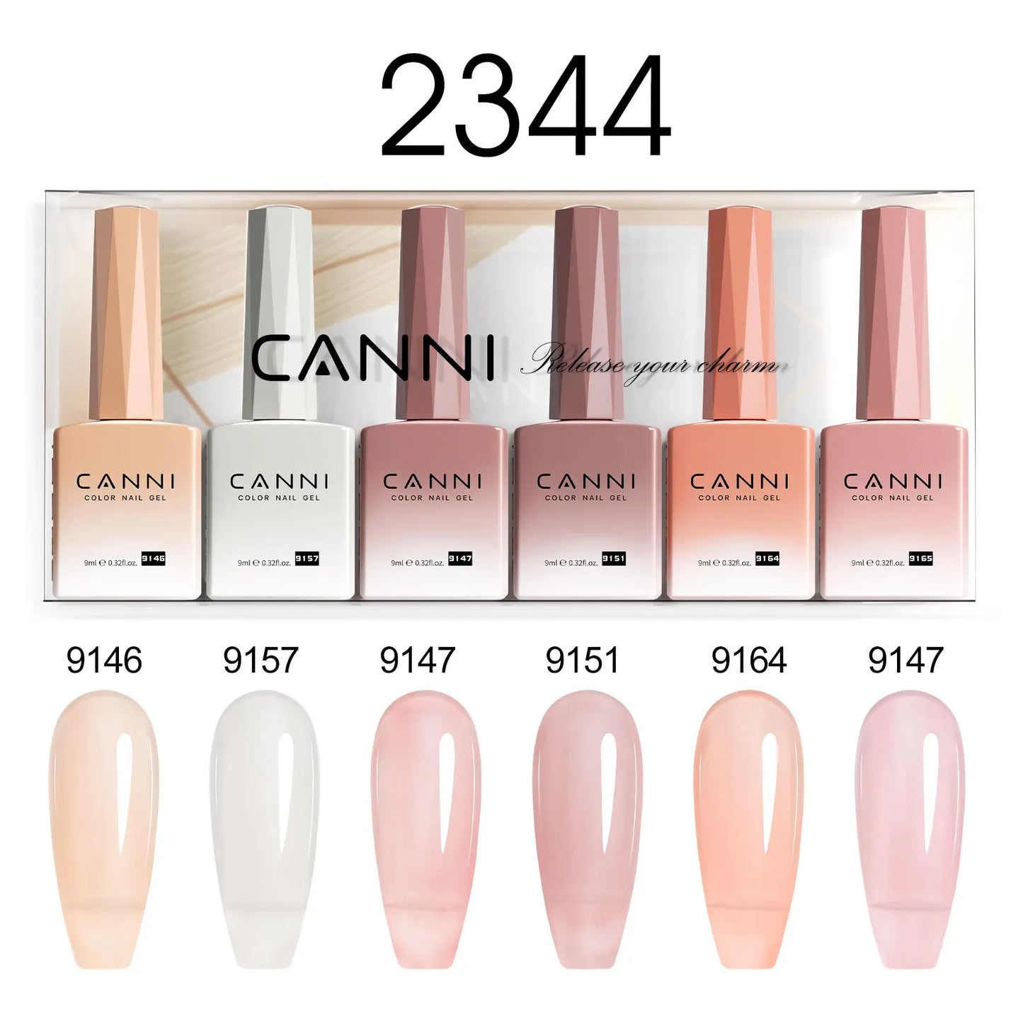 2/6pcs/kit CANNI HEMA FREE Nail Gel Polish Kit Semi Permanent