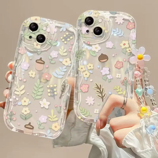 3D Floral Lanyard Phone Case