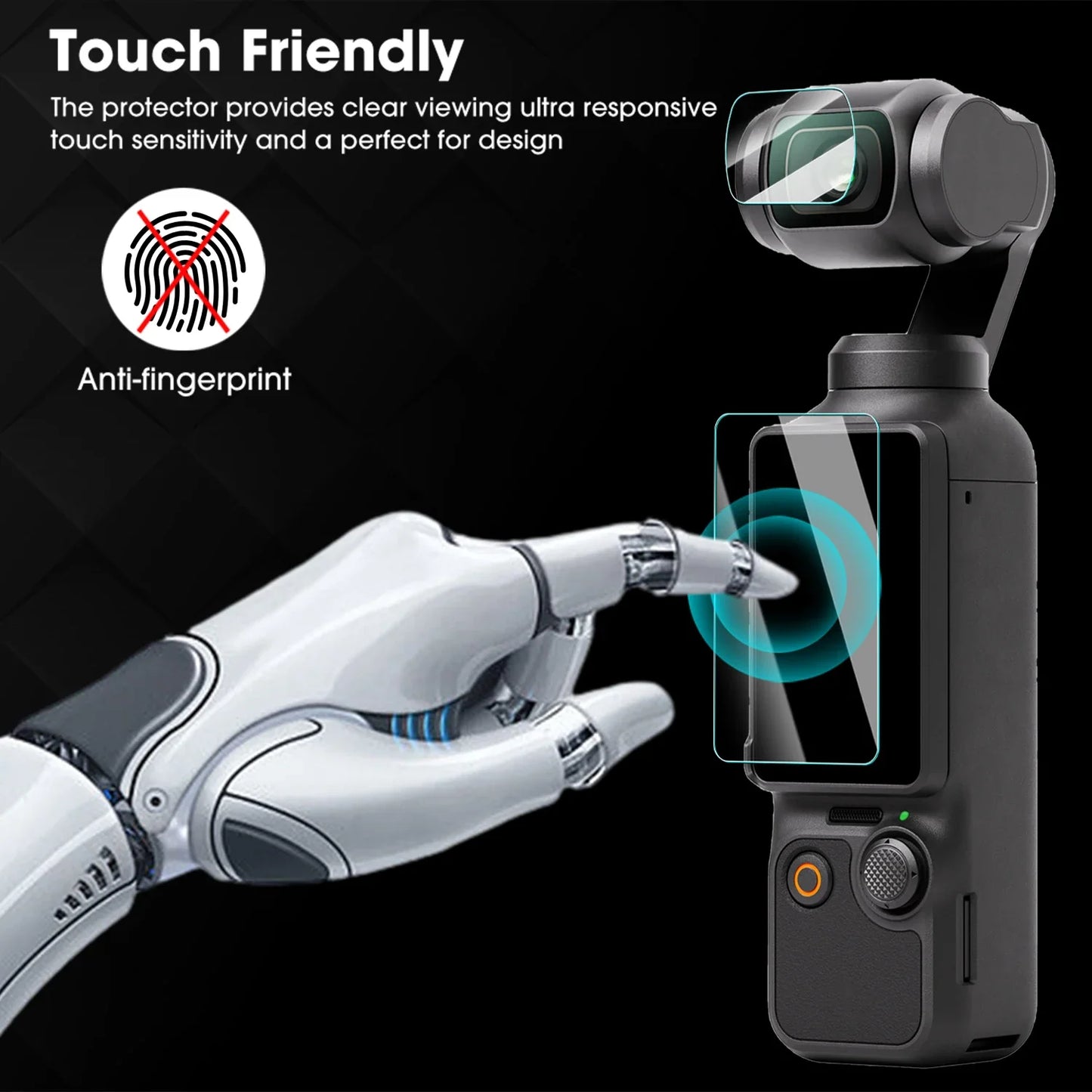 10in 1 Tempered Glass Film for DJI Osmo Pocket 3 LCD Screen Protector & Camera Lens