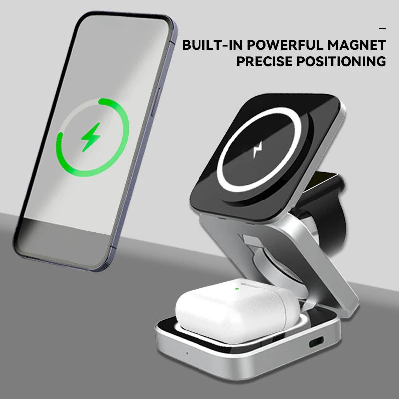 3 in 1 Wireless Charger Stand for IPhone 15 14 13 12 Samsung S23 S22 S21