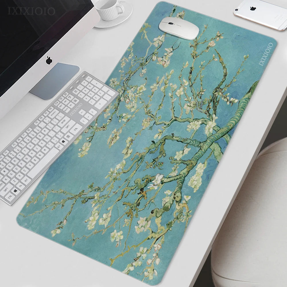 Large Non-Slip Mouse Pad with Van Gogh Inspired Artwork