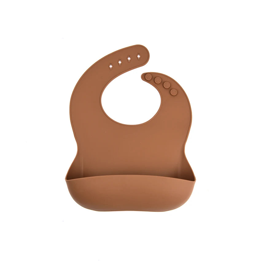 Waterproof Silicone Baby Bib With Food Catcher
