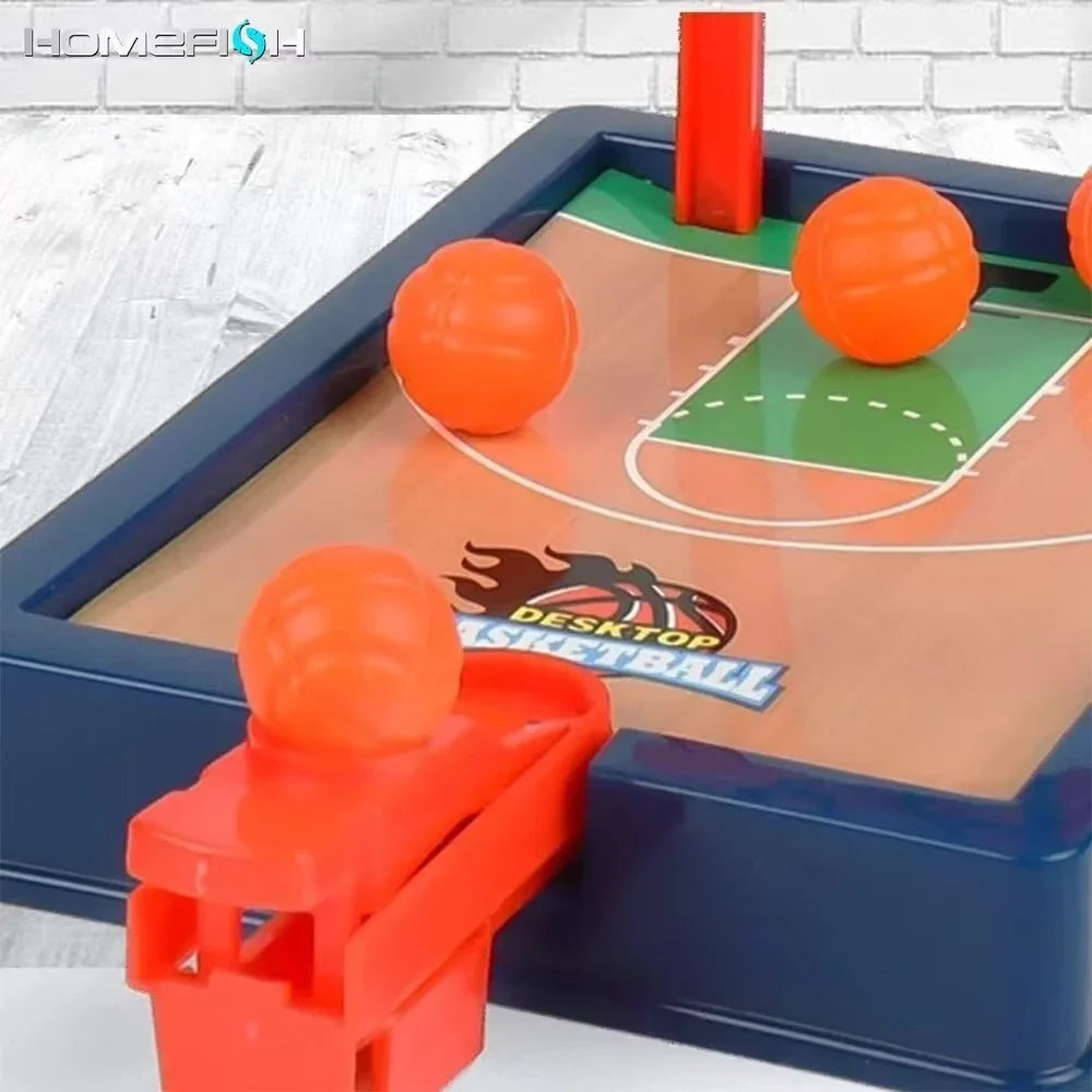 Mini Basketball Machine Desktop Portable Travel Game Set