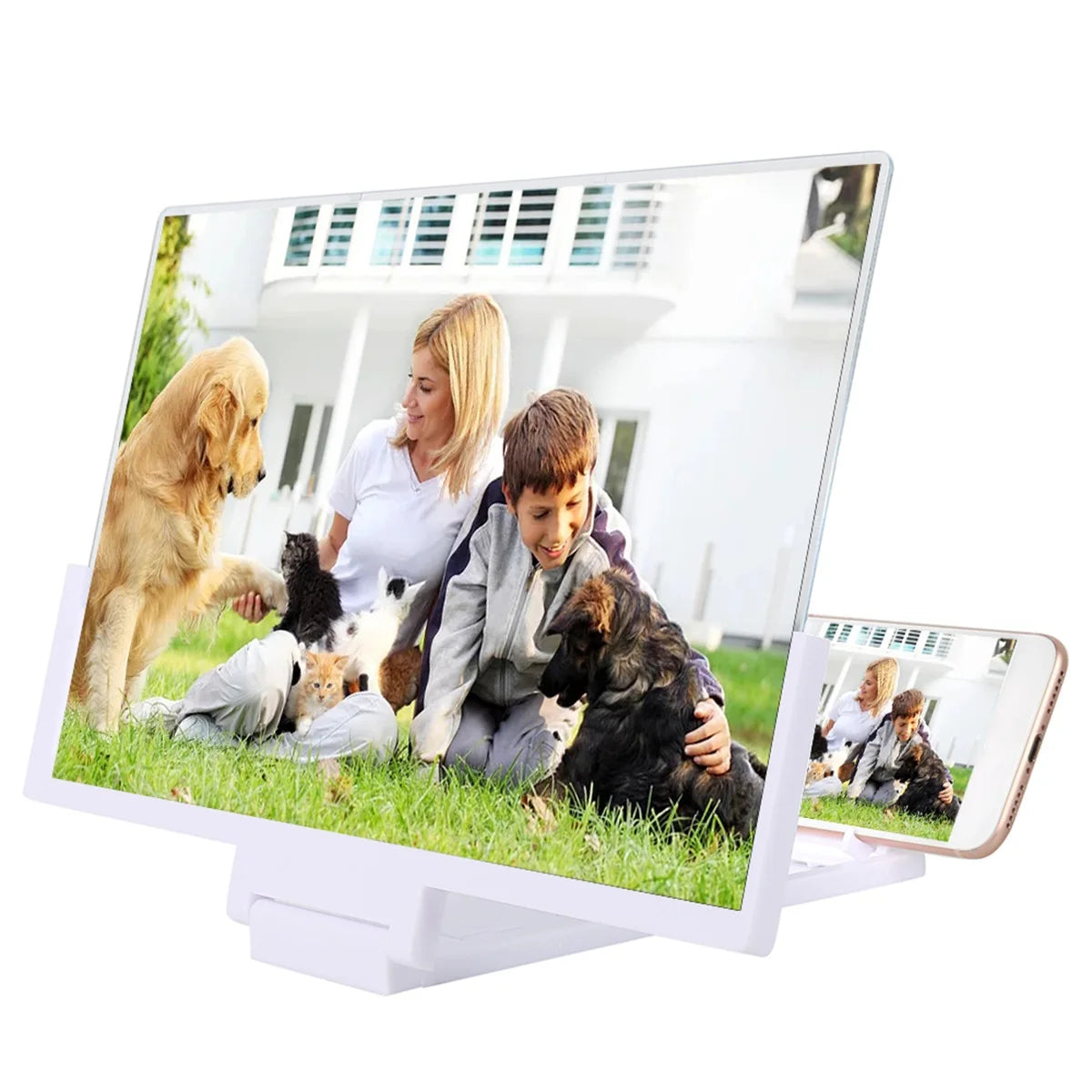 14 inch 3D Portable Screen Magnifier Glass Stand