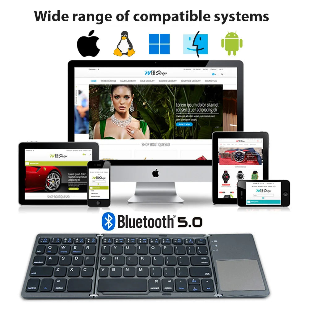 Foldable Bluetooth Keyboard