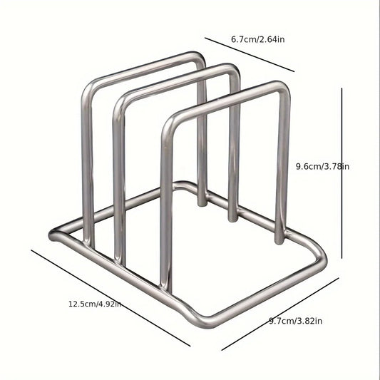 Stainless Steel Pot Lid & Cutting Board Organizer