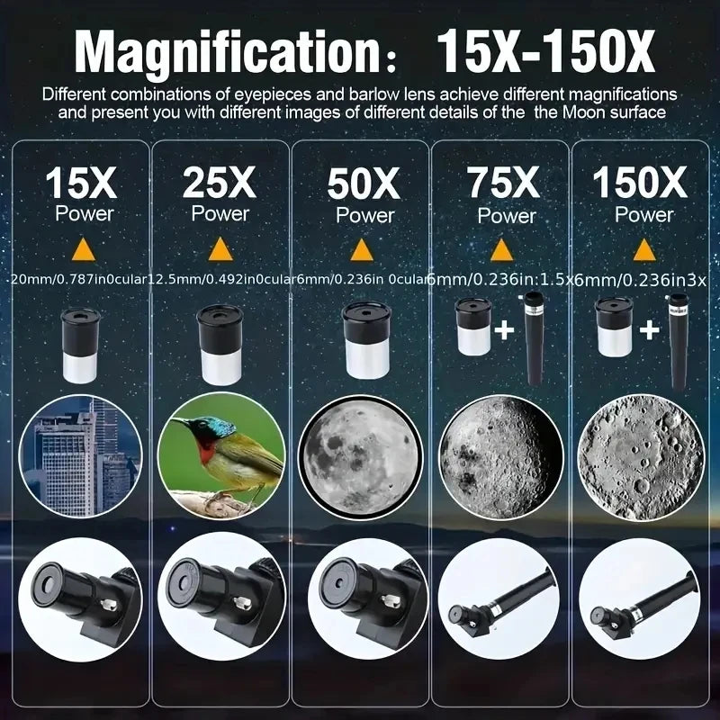 F30070 Professional Astronomical Telescope Spyglass Binoculars