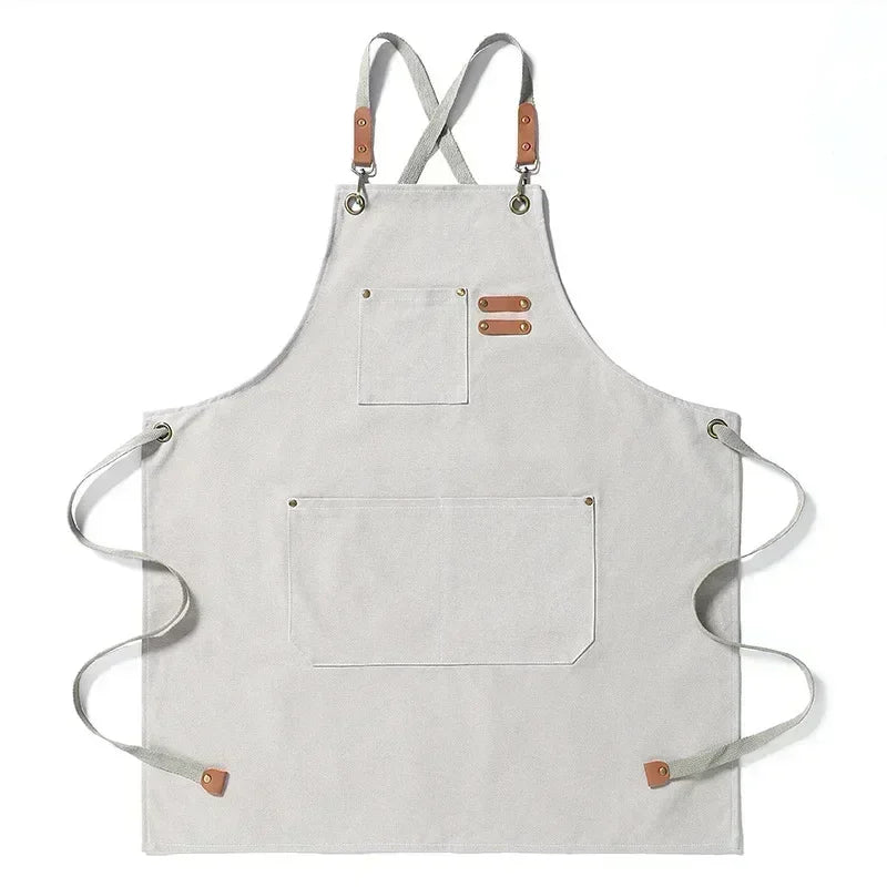 Cross-Back Canvas Work Apron