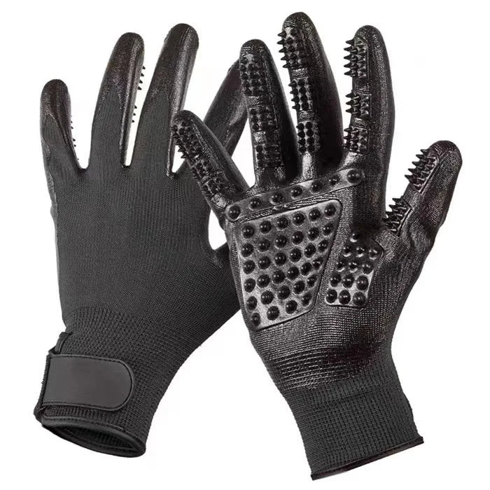 Gentle Pet Grooming Glove for Cats, Dogs & Horses
