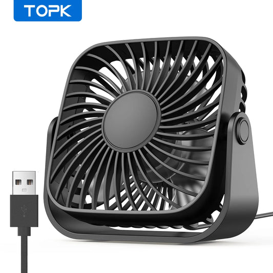 TOPK 4Inch USB Mini Portable Fan for Camping