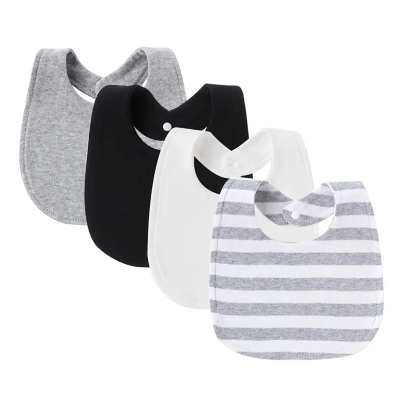 4 Pcs/lot Baby Bibs Double Layer