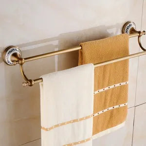 Antique Brushed Solid Brass Bathroom Accessories