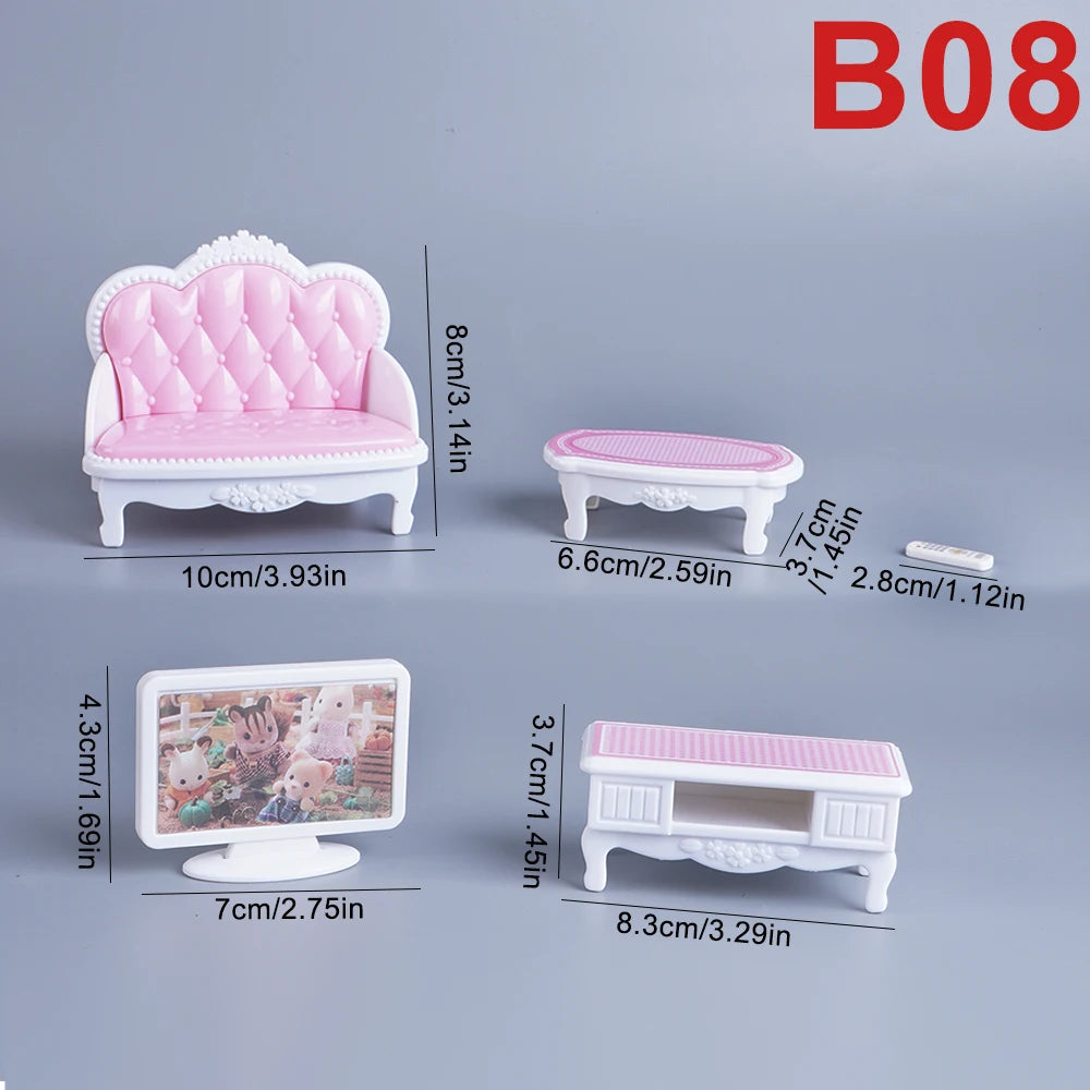 Dollhouse Miniature Furniture Toys Set