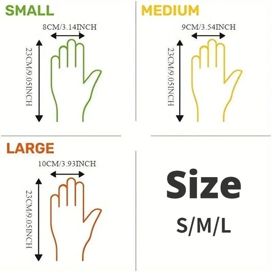 100PCS Disposable Powder Free TPE Gloves Kitchen Bathroom Cleaning Tools