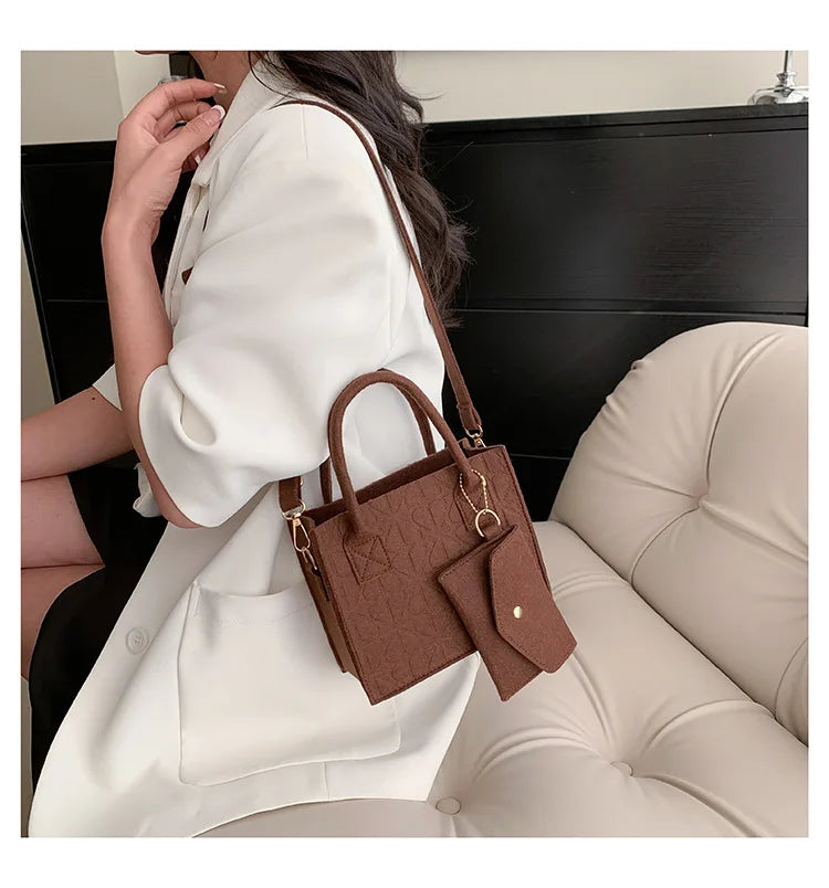 Shoulder Diagonal Two-Piece Bag