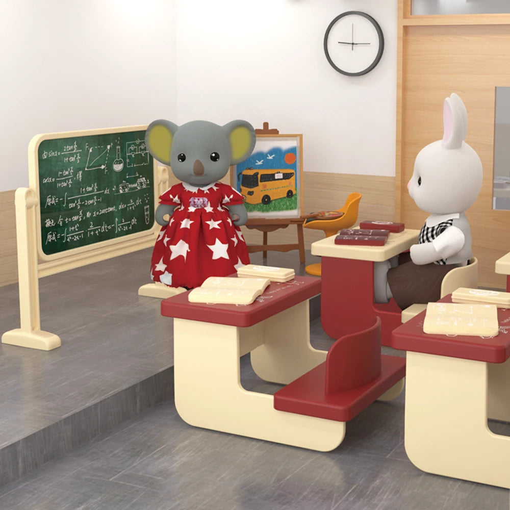 Dollhouse Koala Miniature Simulation Classroom Scene