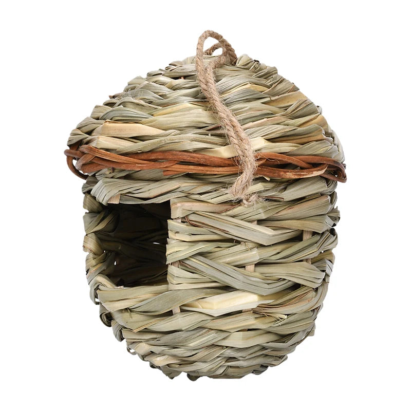 Handwoven Hanging Bird Nest Shelter for Outdoor Gardens