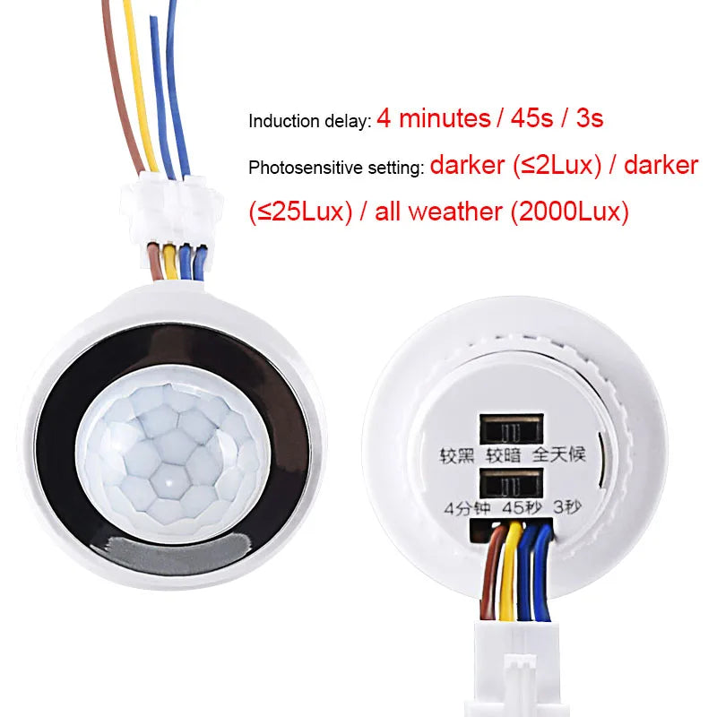 2-Pack PIR Motion Sensor Light Switch