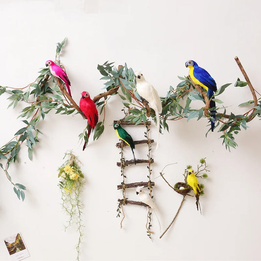 Realistic Artificial Parrot Ornament