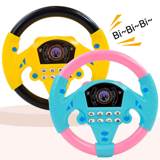 Eletric Steering Wheel Toy with Light Sound for Children