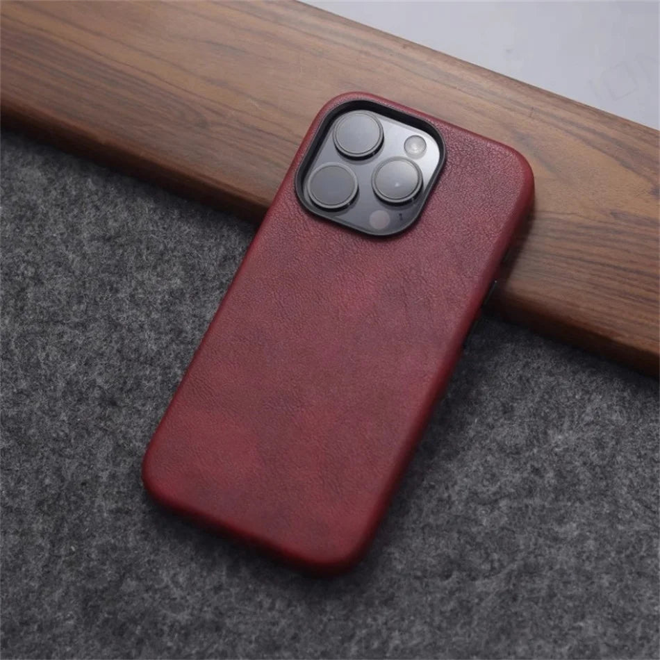 Crazy Horse Leather Case For iPhone