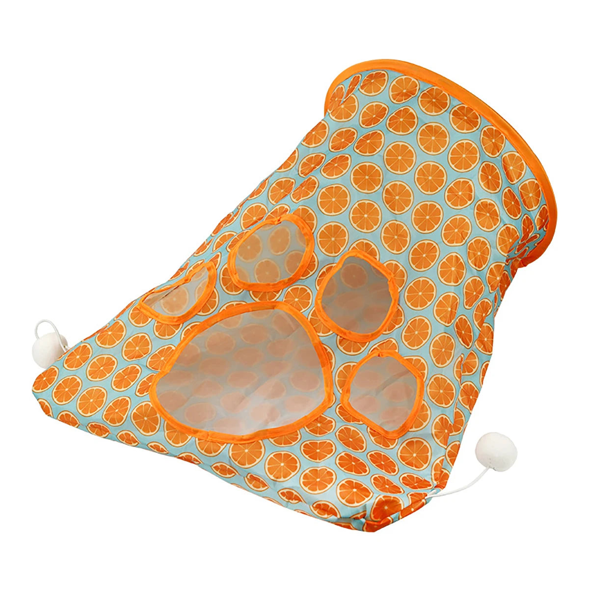 Collapsible Cat Tunnel Toy with Rattle & Teaser