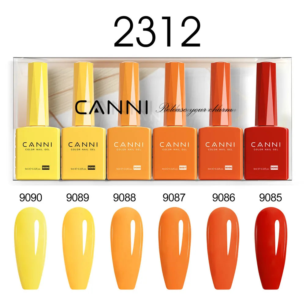 2/6pcs/kit CANNI HEMA FREE Nail Gel Polish Kit Semi Permanent