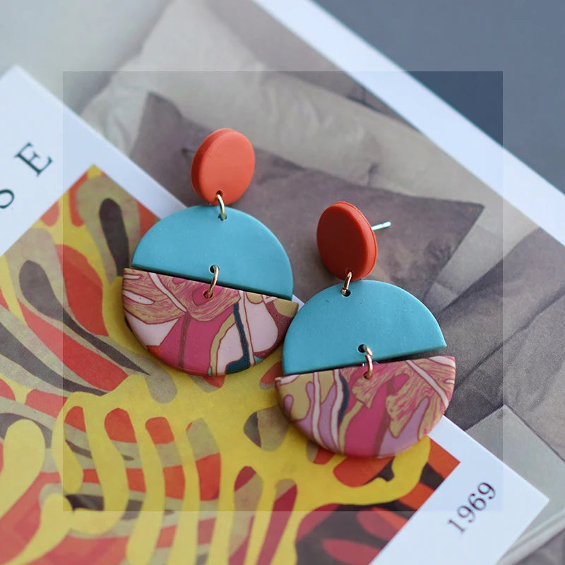 Art Floral Pattern Earrings