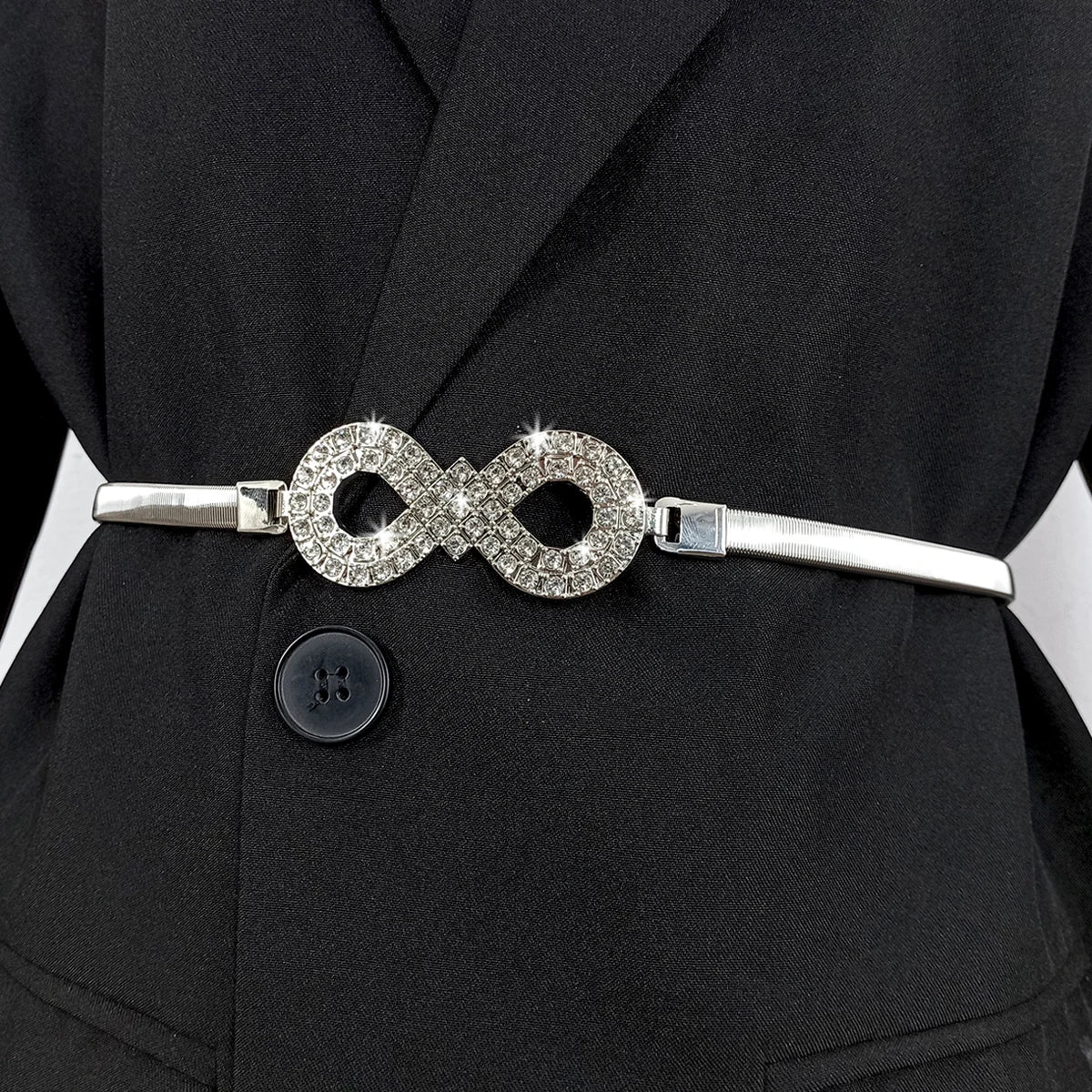 Fashion Rhinestone Gold Chain Belt