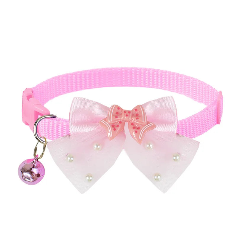 Adjustable Pet Dog Bow Collar