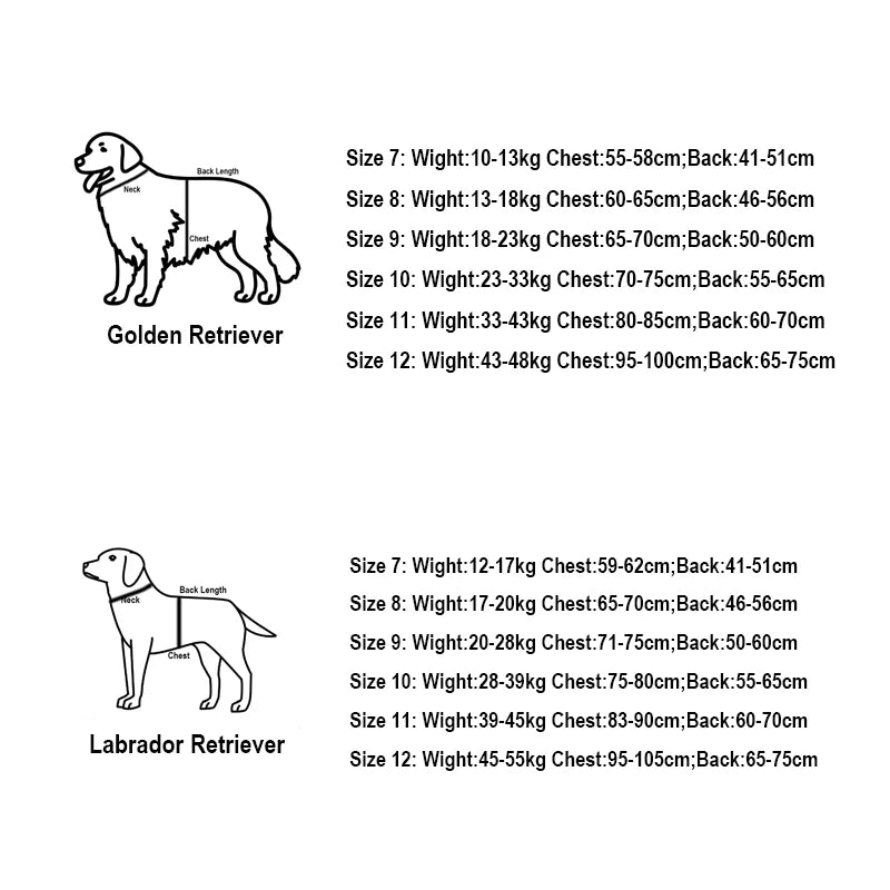 Plaid Warm Dog Jacket for Medium & Large Dogs