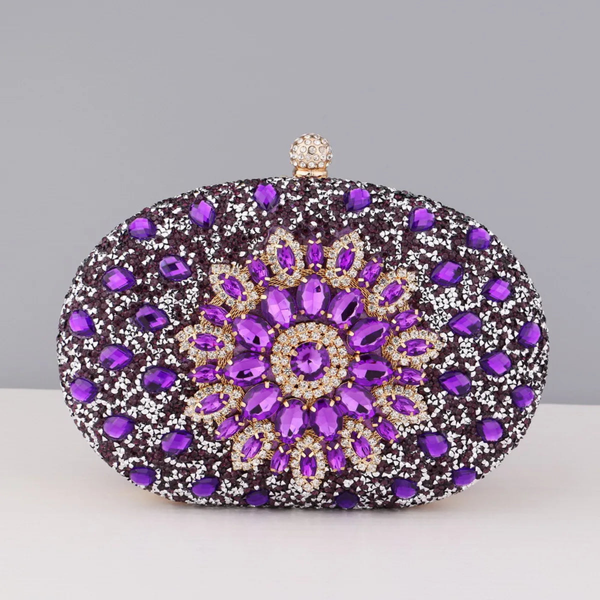Flower Rhinestones Evening Bag