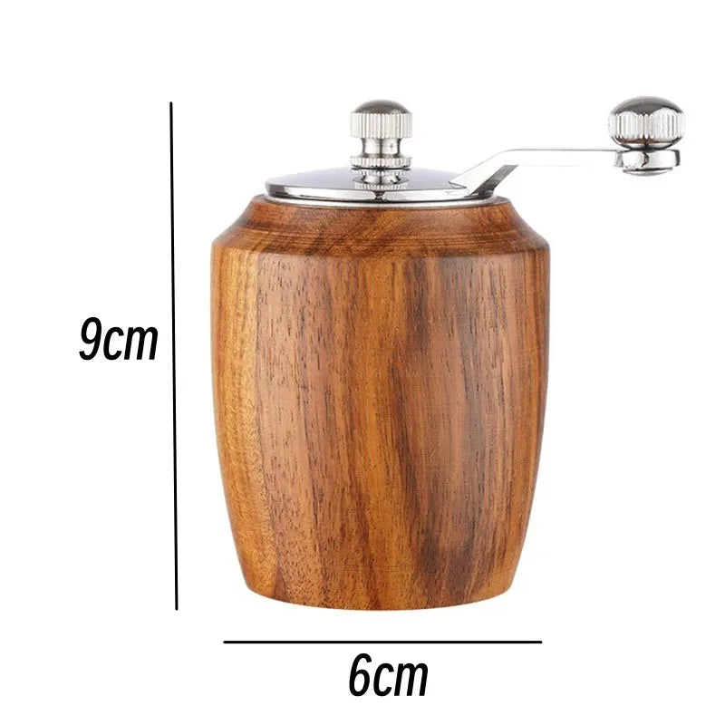 Hand-Crank Wooden Pepper Grinder