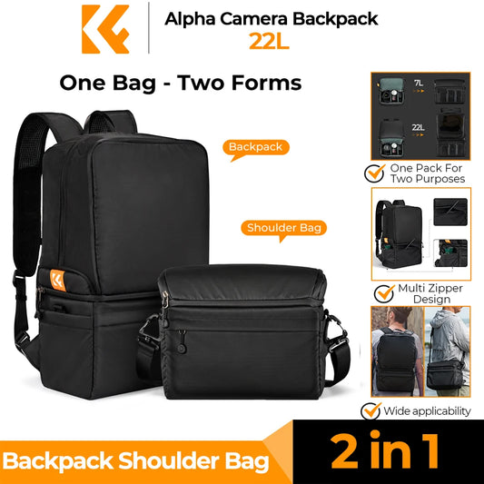 K&F Concept 22L Camera 2 in 1 Backpack