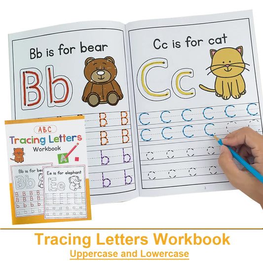 Tracing Letters A-Z Writing and Coloring Workbook