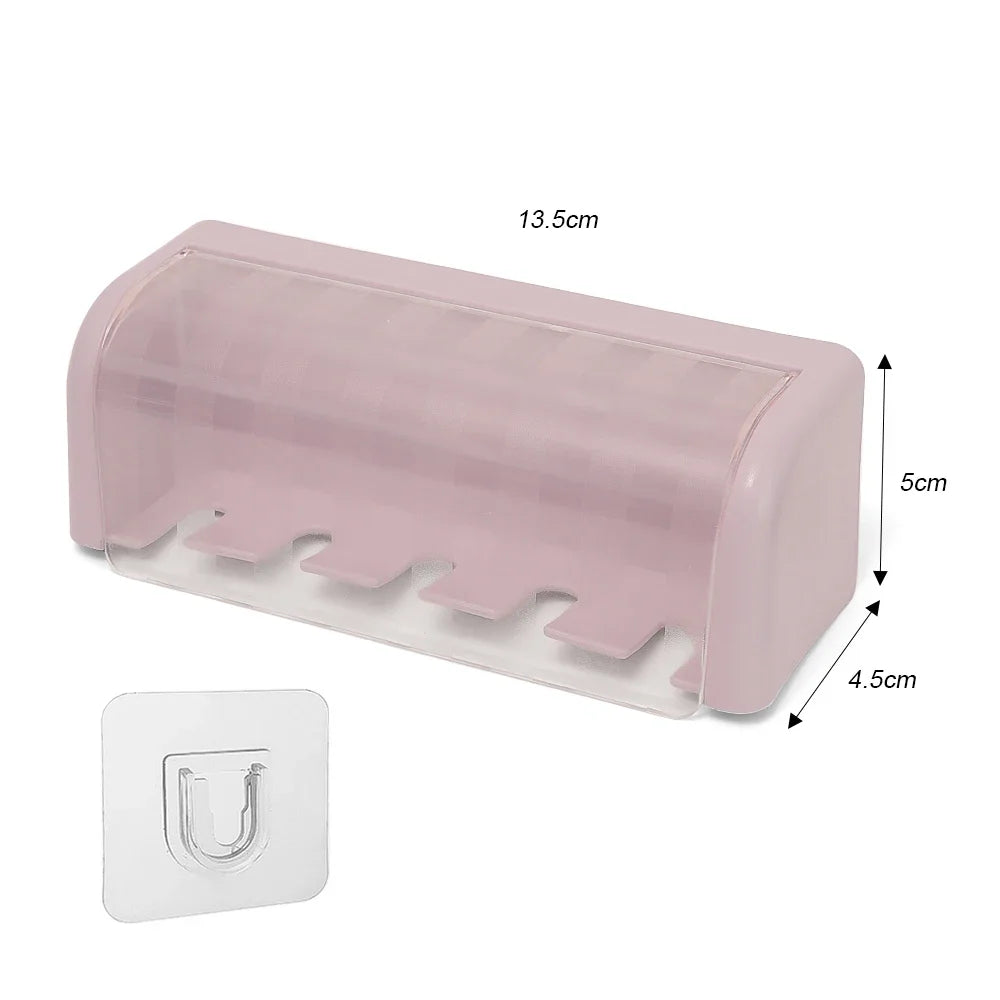 Bathroom Wallmount Toothbrush Holder with Cover