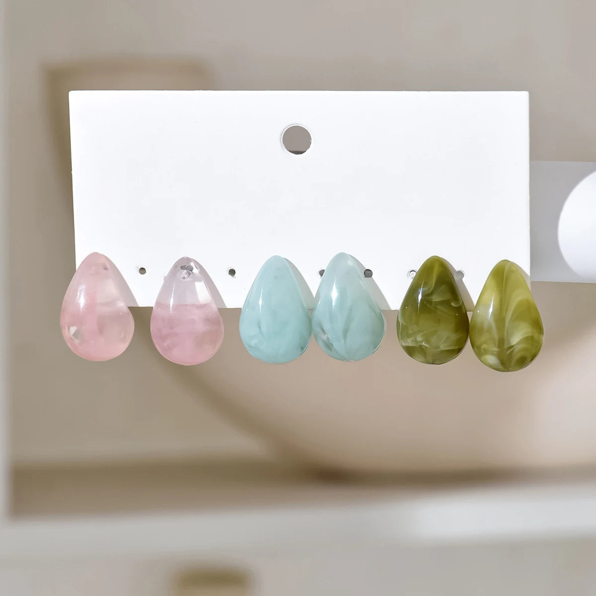 3 Pair Vintage Water Drop Earrings