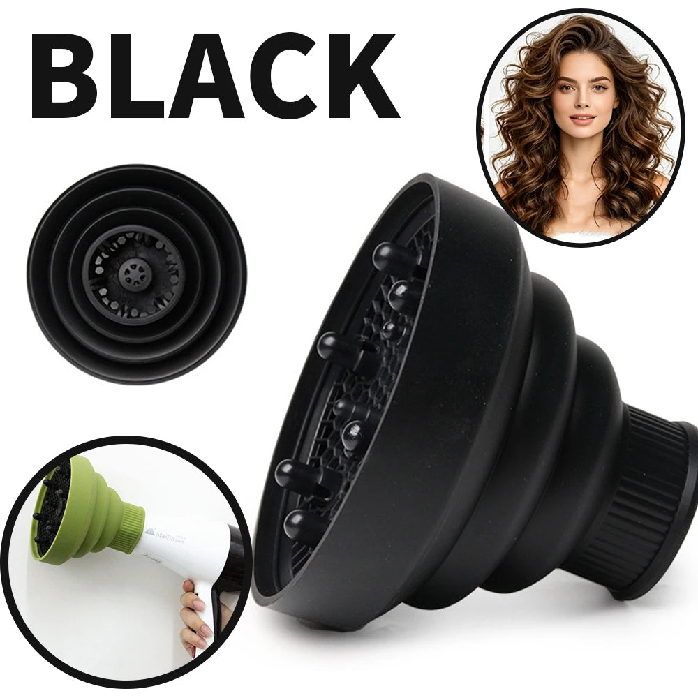 Foldable Silicone Hair Dryer Diffuser Attachment