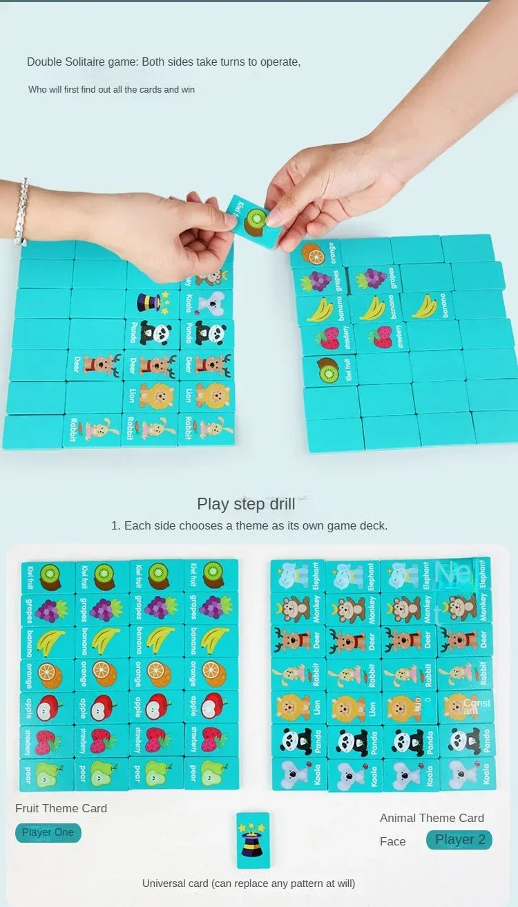 Children Hand Scratch Wooden Puzzle Toy