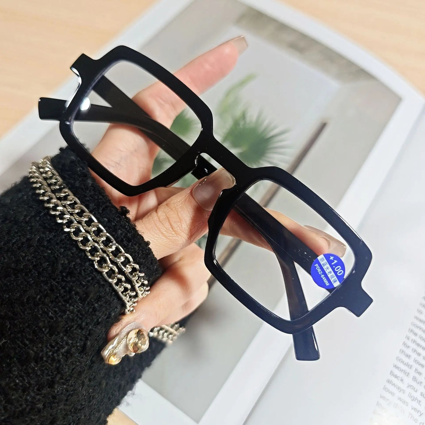 Square Plastic Reading Glasses for Women